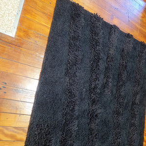 100% wool Rug AM Shag Black size 160 x 230 cm India