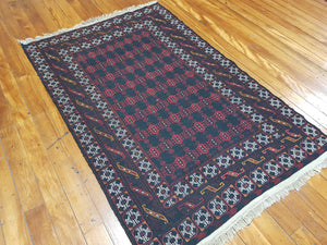 Hand knotted wool Rug 7848 size 200 x 129 cm Afghanistan