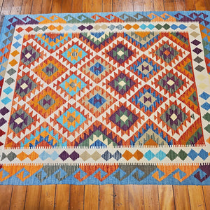 Hand knotted wool rug 199153 size 199 x 153 cm Afghanistan