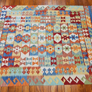 Hand knotted wool rug 200153 size 200 x 153 cm Afghanistan