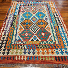 Load image into Gallery viewer, Hand knotted wool rug 206159 size 206 x 159 cm Afghanistan