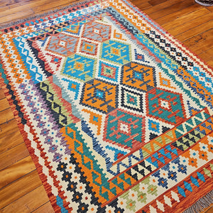 Hand knotted wool rug 206159 size 206 x 159 cm Afghanistan
