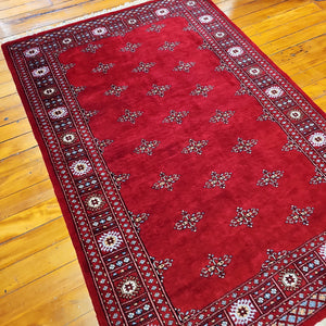 Hand knotted wool rug 207143 size 207 x 143 cm Pakistan