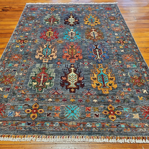 hand knotted wool rug 208154 size 208 x 154 cm Afghanistan