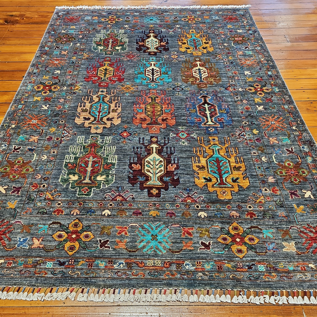 hand knotted wool rug 208154 size 208 x 154 cm Afghanistan