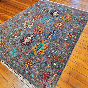 hand knotted wool rug 208154 size 208 x 154 cm Afghanistan