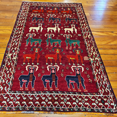 Hand knotted wool rug 220134 size220 x 134 cm