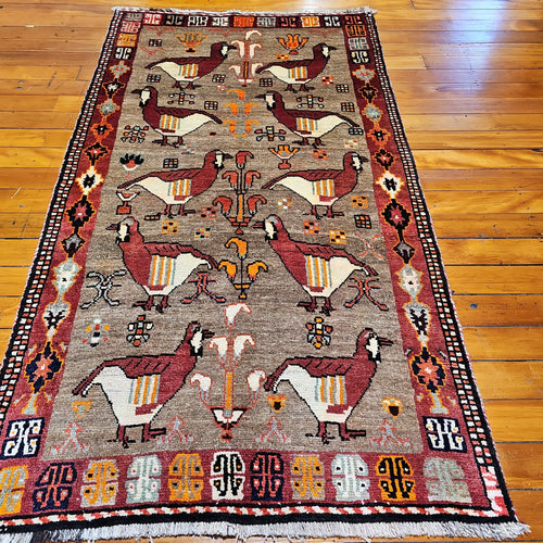 Hand knotted wool rug 210119 size 210 x 119 cm