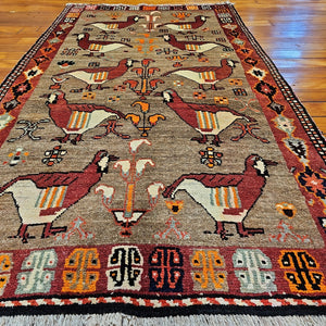 Hand knotted wool rug 210119 size 210 x 119 cm