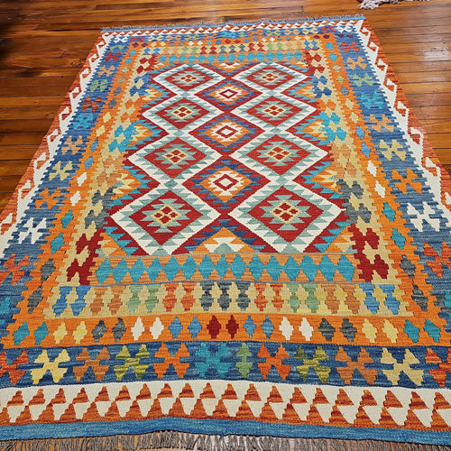 Hand knotted wool rug 233177 size 233 x 177 cm Afghanistan