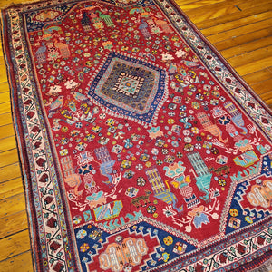 Hand knotted wool rug 266157 size 266 x 157 cm