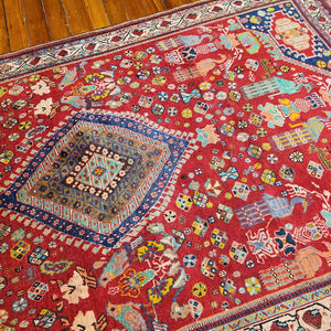 Hand knotted wool rug 266157 size 266 x 157 cm Iran