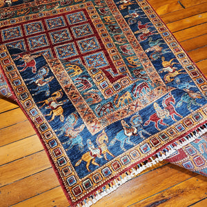 Hand knotted wool rug 235173 size 235 x 173 cm Afghanistan