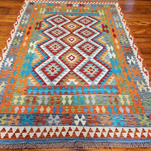 Hand knotted wool rug 235171 size 235 x 171 cm Afghanistan