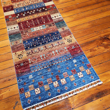 Load image into Gallery viewer, Hand knotted wool rug 24977 size 249 x 77 cm Afghanistan