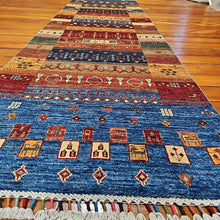 Load image into Gallery viewer, Hand knotted wool rug 24774 size 247 x 74 cm Afghanistan