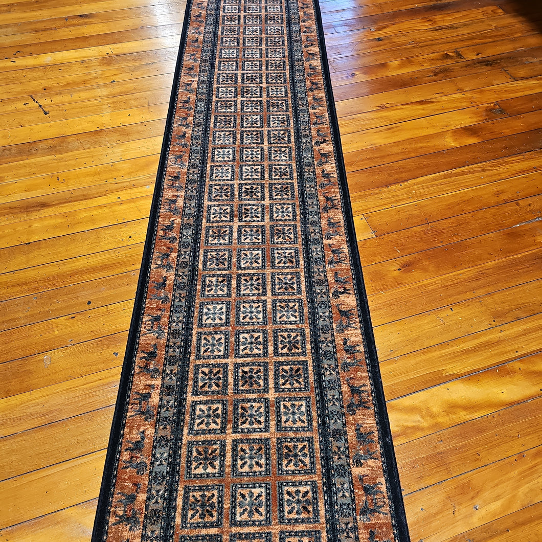 100% wool runner Kashqai 4301 500  67  cm width on a 30 meter roll @ $ 295.00 a lineal meter