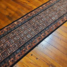 Load image into Gallery viewer, 100% wool runner Kashqai 4301 500  67  cm width on a 30 meter roll @ $ 295.00 a lineal meter