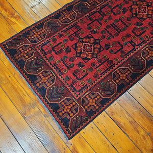 Hand knotted wool rug 47876 size 478 x 76 cm Afghanistan