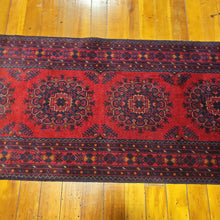 Load image into Gallery viewer, Hand knotted wool rug 38888 size 388 x 88 cm Afghanistan