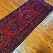 Load image into Gallery viewer, Hand knotted wool rug 38888 size 388 x 88 cm Afghanistan