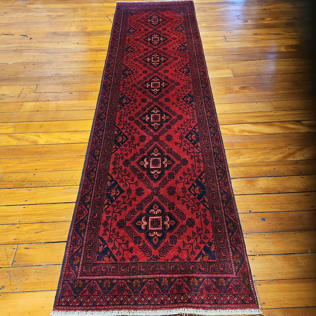 Hand knotted wool rug 28678 size 286 x 78 cm Afghanistan