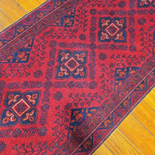 Load image into Gallery viewer, Hand knotted wool rug 28678 size 286 x 78 cm Afghanistan