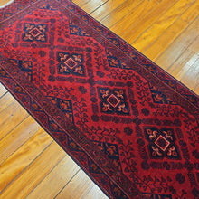 Load image into Gallery viewer, Hand knotted wool rug 28678 size 286 x 78 cm Afghanistan