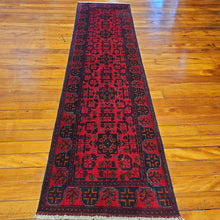 Load image into Gallery viewer, Hand knotted wool rug 29577 size 295 x 77 cm Afghanistan