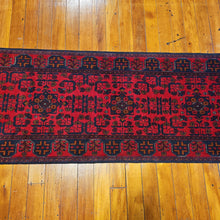 Load image into Gallery viewer, Hand knotted wool rug 29577 size 295 x 77 cm Afghanistan