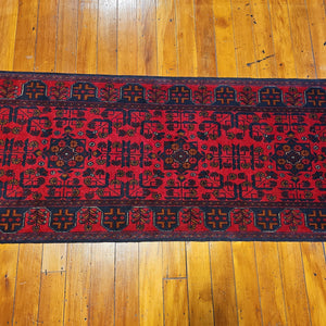 Hand knotted wool rug 29577 size 295 x 77 cm Afghanistan