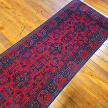 Load image into Gallery viewer, Hand knotted wool rug 29577 size 295 x 77 cm Afghanistan