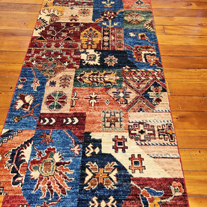 Hand knotted wool rug 30984 size 309 x 84 cm Afgjhanistan