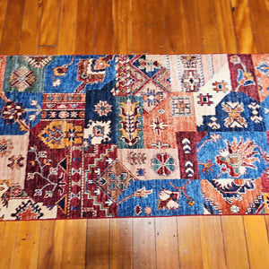 Hand knotted wool rug 30984 size 309 x 84 cm Afgjhanistan