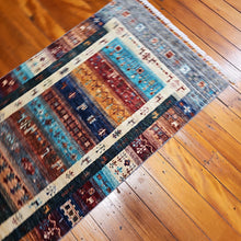 Load image into Gallery viewer, Hand knotted wool rug 25878 size 258 x 78 cm Afghanistan