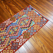 Load image into Gallery viewer, Hand knotted wool rug 24285 size 242 x 85 cm Afghanistan
