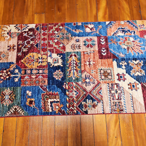 Wool handmade patchwork hall runner