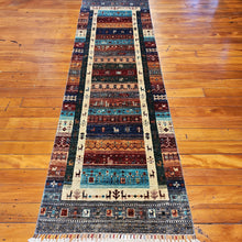 Load image into Gallery viewer, Hand knotted wool rug 25881 size 258 x 81 cm Afghanistan