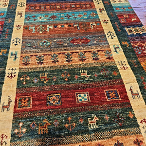 Hand knotted wool rug 25881 size 258 x 81 cm Afghanistan