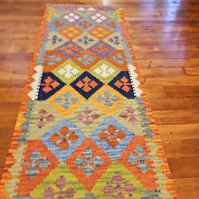 Load image into Gallery viewer, Hand knotted wool rug 29380 size 293 x 80 cm Afghanistan