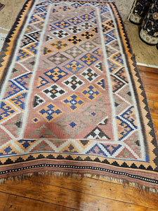 Hand knotted wool kelim rug 284157 size 284 x 157 cm Afghanistan