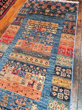 Load image into Gallery viewer, Hand knotted wool rug 20877 size 208 x 77 cm