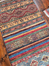 Load image into Gallery viewer, Hand knotted wool rug 25483 size 254 x 83 cm