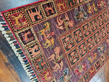 Load image into Gallery viewer, Hand knotted wool rug 12484 size 124 x 84 cm