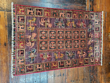 Load image into Gallery viewer, Hand knotted wool rug 12484 size 124 x 84 cm