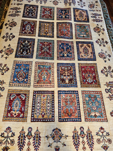 Hand knotted wool rug 183122 size 183 x 122 cm