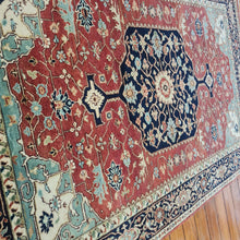 Load image into Gallery viewer, Hand knotted wool Rug 127185 size 185 x 127 cm India