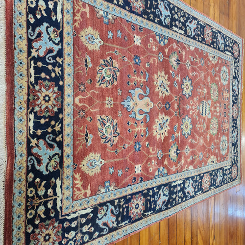 Hand knotted wool Rug 155241 size 241 x 155 cm India