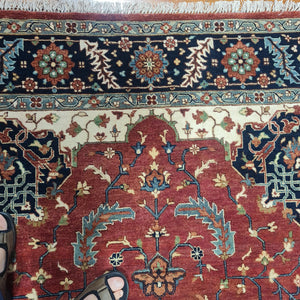 Hand knotted wool Rug 188279 size 279 x 188 cm India