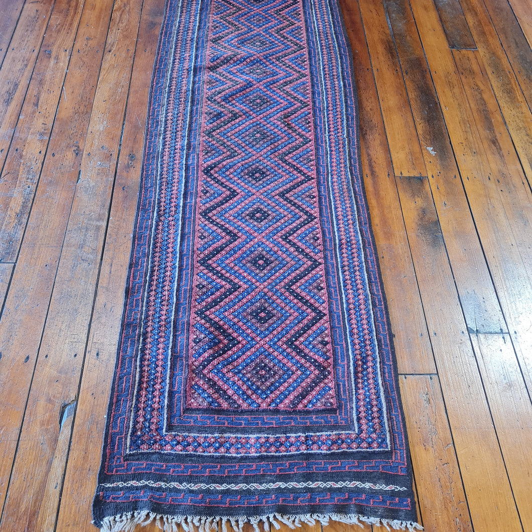 Hand knotted wool Rug 26964 size 269 x 64 cm Afghanistan